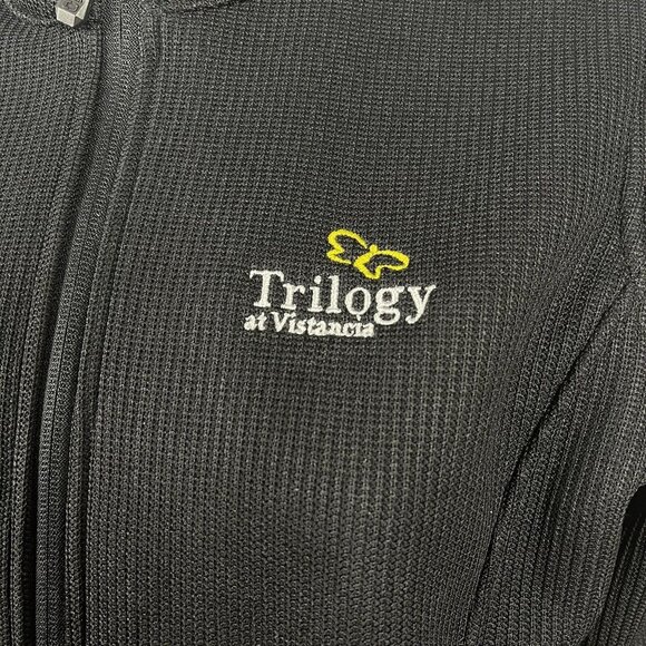 OGIO Womens Medium Full Zip Knit Jacket Black Trilogy At Vistancia Logo - Picture 2 of 10